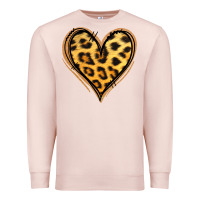 Pale Pink gold glitter leopard heart Premium Sweatshirt - Jasminsmagicworld
