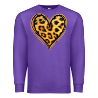 Purple gold glitter leopard heart Premium Sweatshirt - Jasminsmagicworld