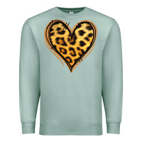 Seafoam gold glitter leopard heart Premium Sweatshirt - Jasminsmagicworld