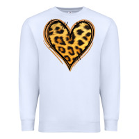 White gold glitter leopard heart Premium Sweatshirt - Jasminsmagicworld