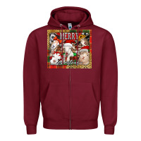 Burgundy merry Christmas goats tumbler Zipper Hoodie - Jasminsmagicworld