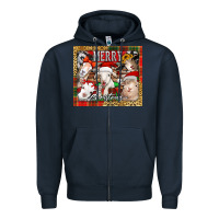 Navy merry Christmas goats tumbler Zipper Hoodie - Jasminsmagicworld