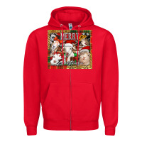 Red merry Christmas goats tumbler Zipper Hoodie - Jasminsmagicworld