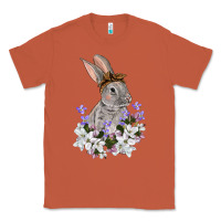 Copper Easter Day Flowers bunny Classic Tee - OliviaCreatesArt