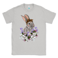 Moon Dust Easter Day Flowers bunny Classic Tee - OliviaCreatesArt