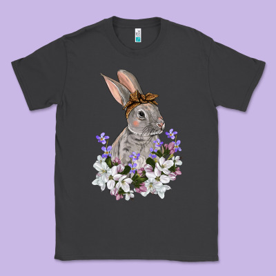Easter Day Flowers Bunny Classic Tee Designed By Oliviacreatesart