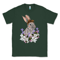 Sports Green Easter Day Flowers bunny Classic Tee - OliviaCreatesArt