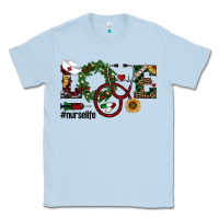 Dusty Blue christmas love nurselife Classic Tee - RanaPortraitStore