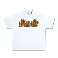 White Cactus Leopard Sunflower Mama and Mini Set Urban Heavy Tee - Jasminsmagicworld