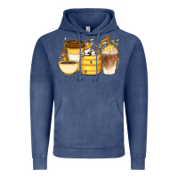 Vintage Denim Bee Honey Coffee Cups Vintage Hoodie - Artiststas