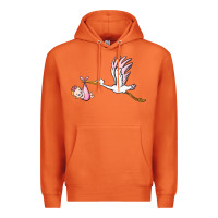 Carrot stork with baby girl Premium Hoodie - BarkalooDesign