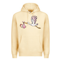 Pina Colada stork with baby girl Premium Hoodie - BarkalooDesign