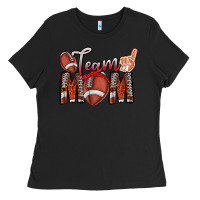 Black team mom Ladies Tee - CowhideDigitalArt