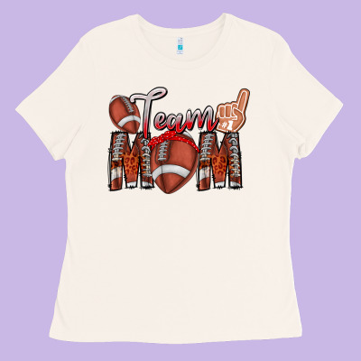Team Mom Ladies Tee Designed By Cowhidedigitalart