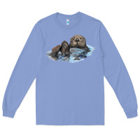 Colony Blue california sea otter Long Sleeve Tee - LillyAllenDesigns