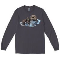 Smoke california sea otter Long Sleeve Tee - LillyAllenDesigns