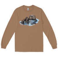 Toasted Coconut california sea otter Long Sleeve Tee - LillyAllenDesigns