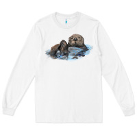 White california sea otter Long Sleeve Tee - LillyAllenDesigns