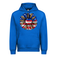 Cobalt american flag leopard Urban Hoodie - RanaPortraitStore