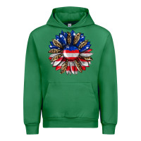 Emerald american flag leopard Urban Hoodie - RanaPortraitStore