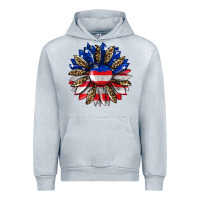 Heather Grey american flag leopard Urban Hoodie - RanaPortraitStore