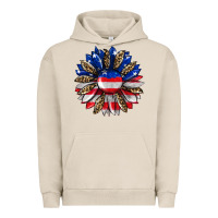 Pigment French Oak american flag leopard Urban Hoodie - RanaPortraitStore