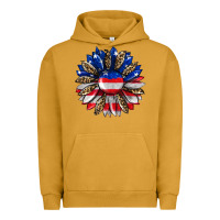 Pigment Peanut Butter american flag leopard Urban Hoodie - RanaPortraitStore