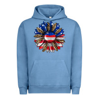 Pigment Pebble Blue american flag leopard Urban Hoodie - RanaPortraitStore