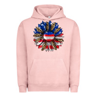 Pigment Salmon american flag leopard Urban Hoodie - RanaPortraitStore
