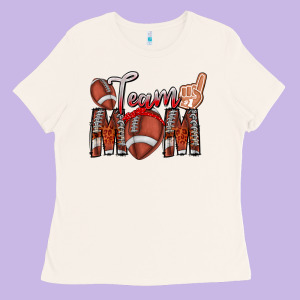 Team Mom Ladies Tee Designed By Cowhidedigitalart