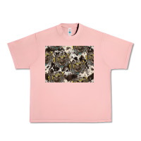 Salmon Longhorn Pattern Urban Heavy Tee - CowhideDigitalArt