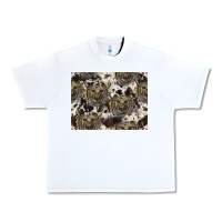 White Longhorn Pattern Urban Heavy Tee - CowhideDigitalArt