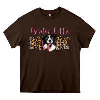 Chocolate Brown Border Collie Mom Heavy Core Tee - Jasminsmagicworld