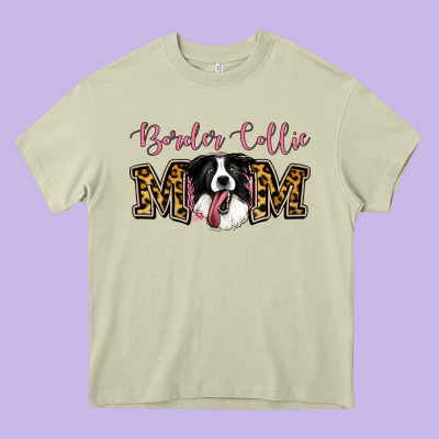Border Collie Mom Heavy Core Tee Designed By Jasminsmagicworld