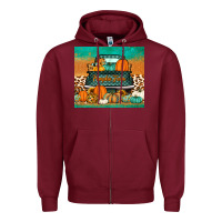 Burgundy pumpkin farm truck tumbler Zipper Hoodie - Jasminsmagicworld