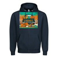 Navy pumpkin farm truck tumbler Zipper Hoodie - Jasminsmagicworld