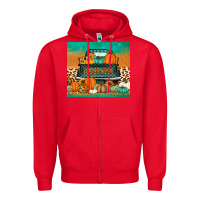 Red pumpkin farm truck tumbler Zipper Hoodie - Jasminsmagicworld