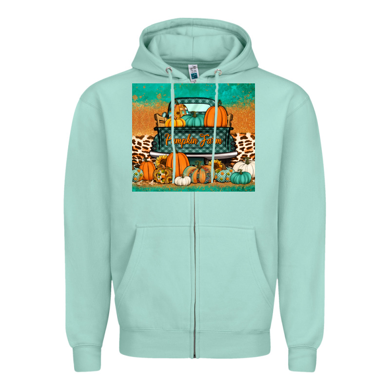 Pumpkin Farm Truck Tumbler Zipper Hoodie by Jasminsmagicworld | Teevron