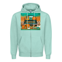 Seafoam pumpkin farm truck tumbler Zipper Hoodie - Jasminsmagicworld