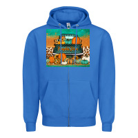 True Royal pumpkin farm truck tumbler Zipper Hoodie - Jasminsmagicworld