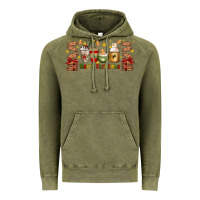 Vintage Olive Christmas coffee cups Vintage Hoodie - Artiststas