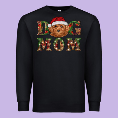Christmas  Toy Poodle Dog Mom Premium Sweatshirt Designed By Ranaportraitstore