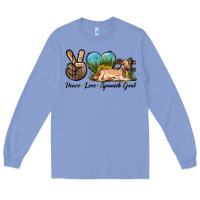 Colony Blue Peace Love Spanish Goat Long Sleeve Tee - LillyAllenDesigns
