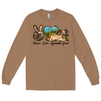 Toasted Coconut Peace Love Spanish Goat Long Sleeve Tee - LillyAllenDesigns