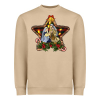 Mushroom christmas baby jesus oh holly night Heavyweight Sweatshirt - RanaPortraitStore