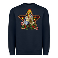 Navy christmas baby jesus oh holly night Heavyweight Sweatshirt - RanaPortraitStore