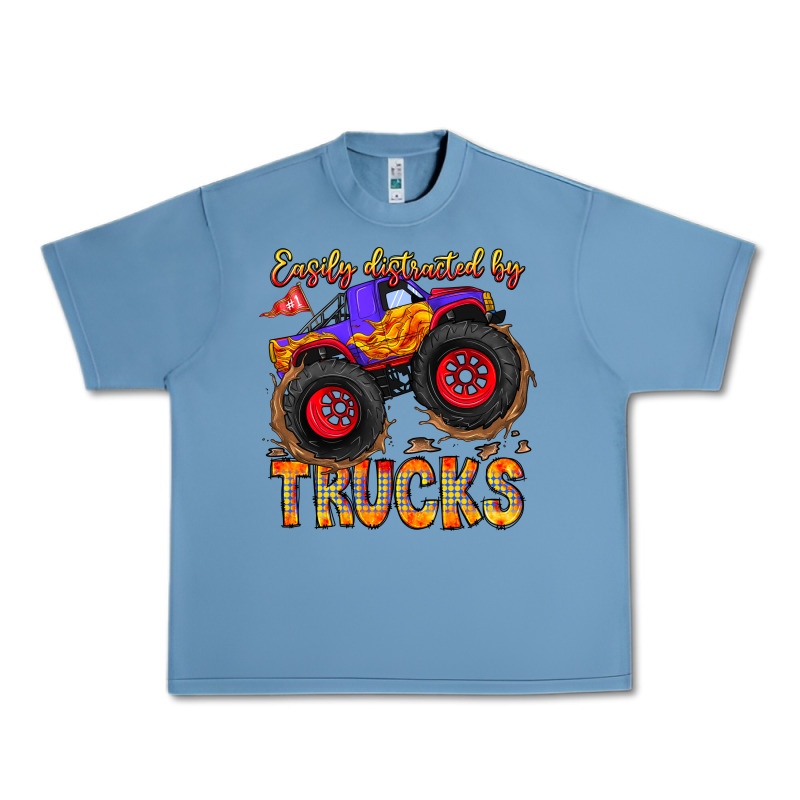Easily Distracted By Trucks Urban Heavy Tee by CowhideDigitalArt | Teevron