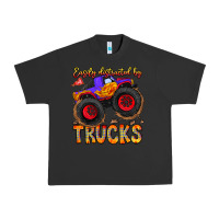 Pigment Black Easily Distracted By Trucks Urban Heavy Tee - CowhideDigitalArt