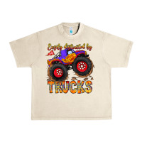 Sandshell Easily Distracted By Trucks Urban Heavy Tee - CowhideDigitalArt