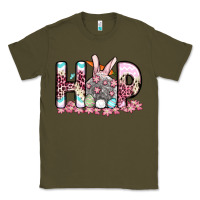 Army Green Easter Day Hop bunny Classic Tee - OliviaCreatesArt